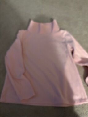 Dudley Stephens Light Pink Kids Long-Sleeve Mock Neck Top